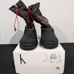 Kamik Kids Black and Red Snow Boots
